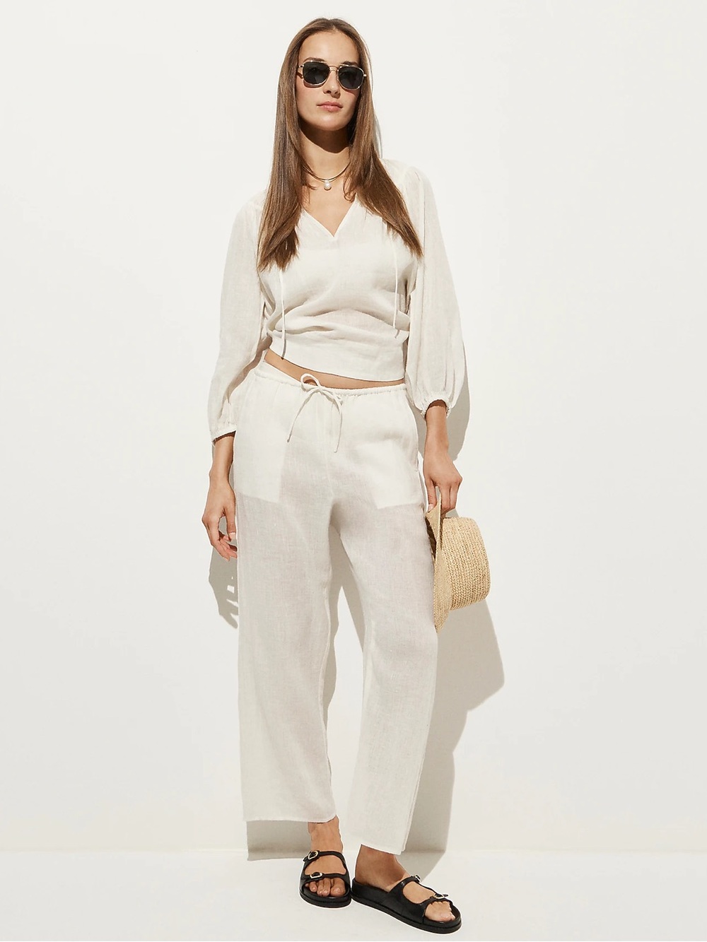 NWT J Crew Beach Pant in Hampton Linen Blend